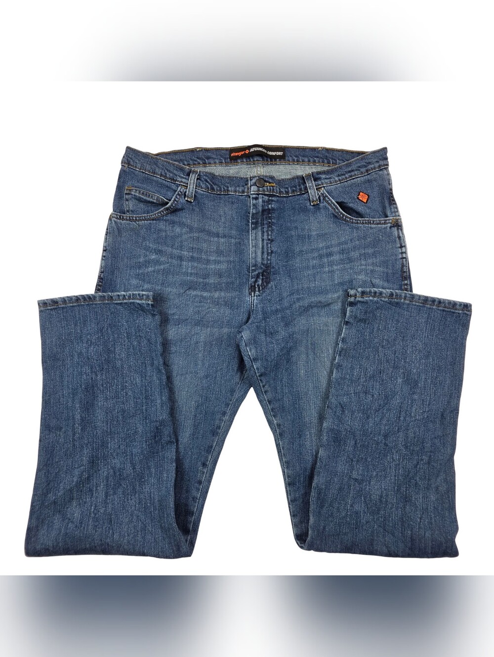 Wrangler FR Jeans Mens 38x34 Blue Advanced Comfort Flame Resistant Work Denim